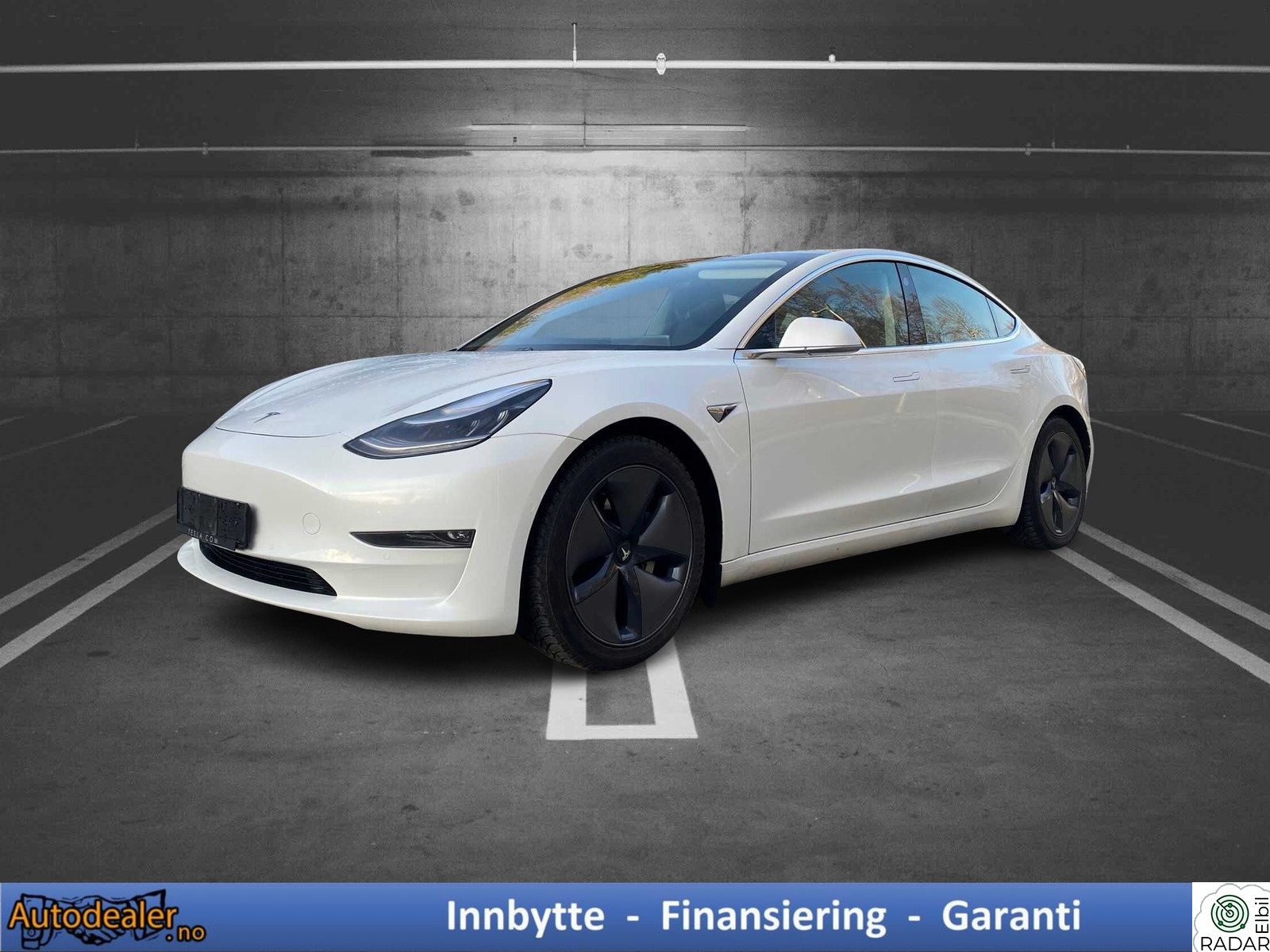 TESLA Model 3 Long range 560km/AWD/lav km/fin bil/garanti