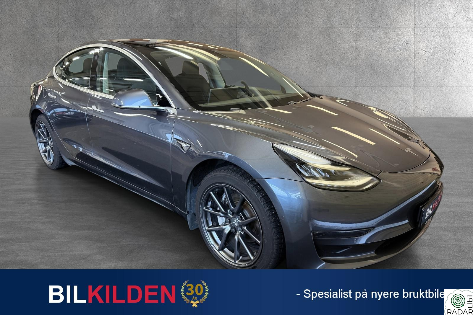TESLA Model 3 Long Range AWD, Skinn, Krok, Autopilot, 1 eier!
