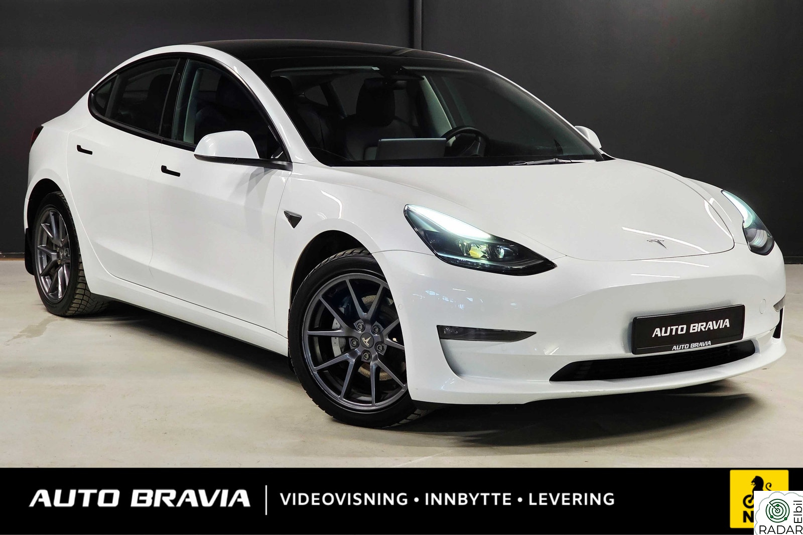 TESLA Model 3 LONG RANGE/AWD/580KM/AP/VARMEPUMPE/ACC/KROK/NAF TEST++