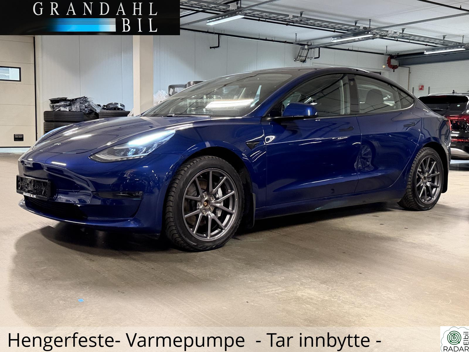 TESLA Model 3 LR - 4WD - Varmepumpe - Skinn - Hengerfeste