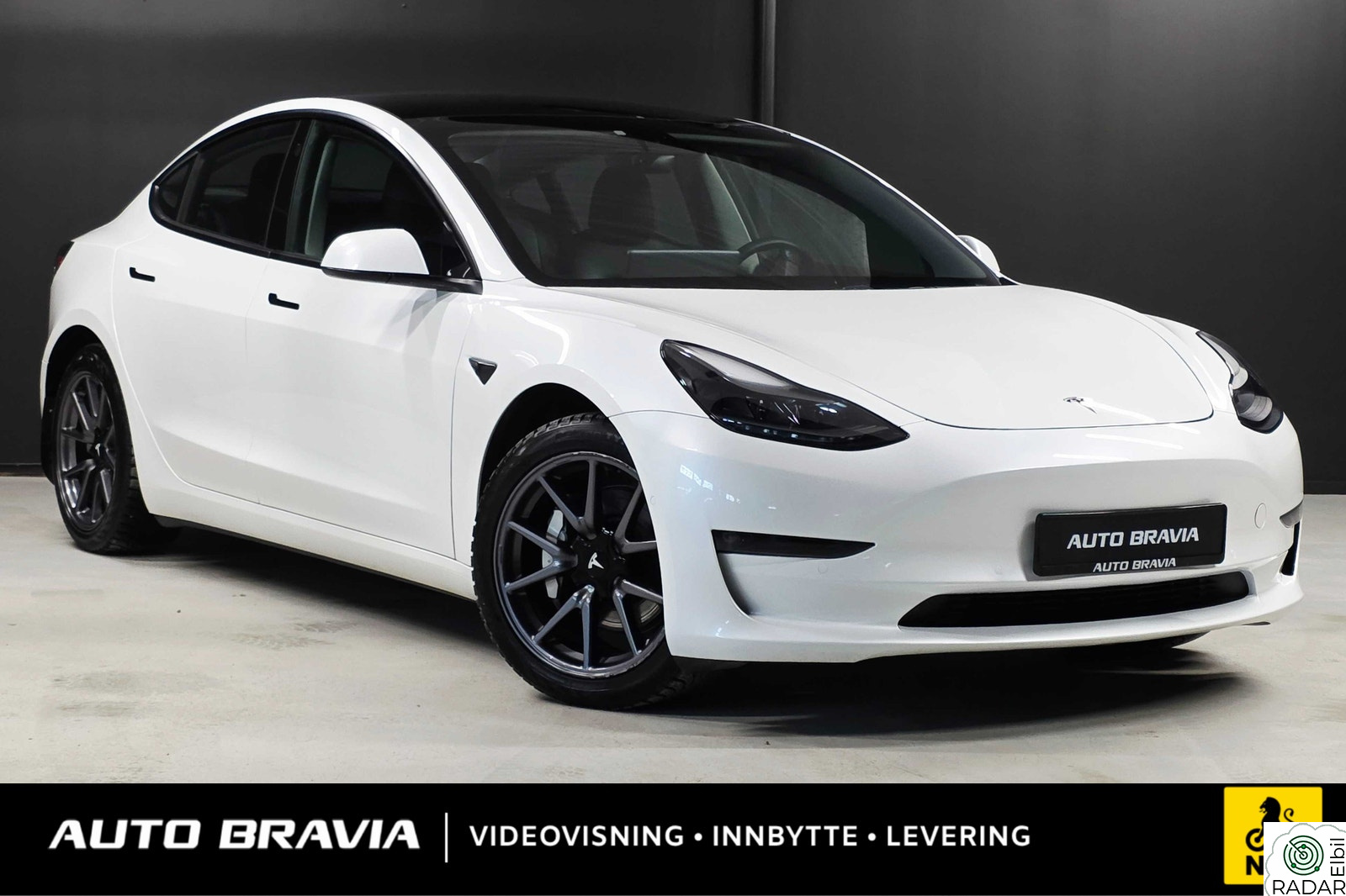 TESLA Model 3 LONG RANGE/DUAL MOTOR/614KM/KROK/RATTVARME/AP/GARANTI++