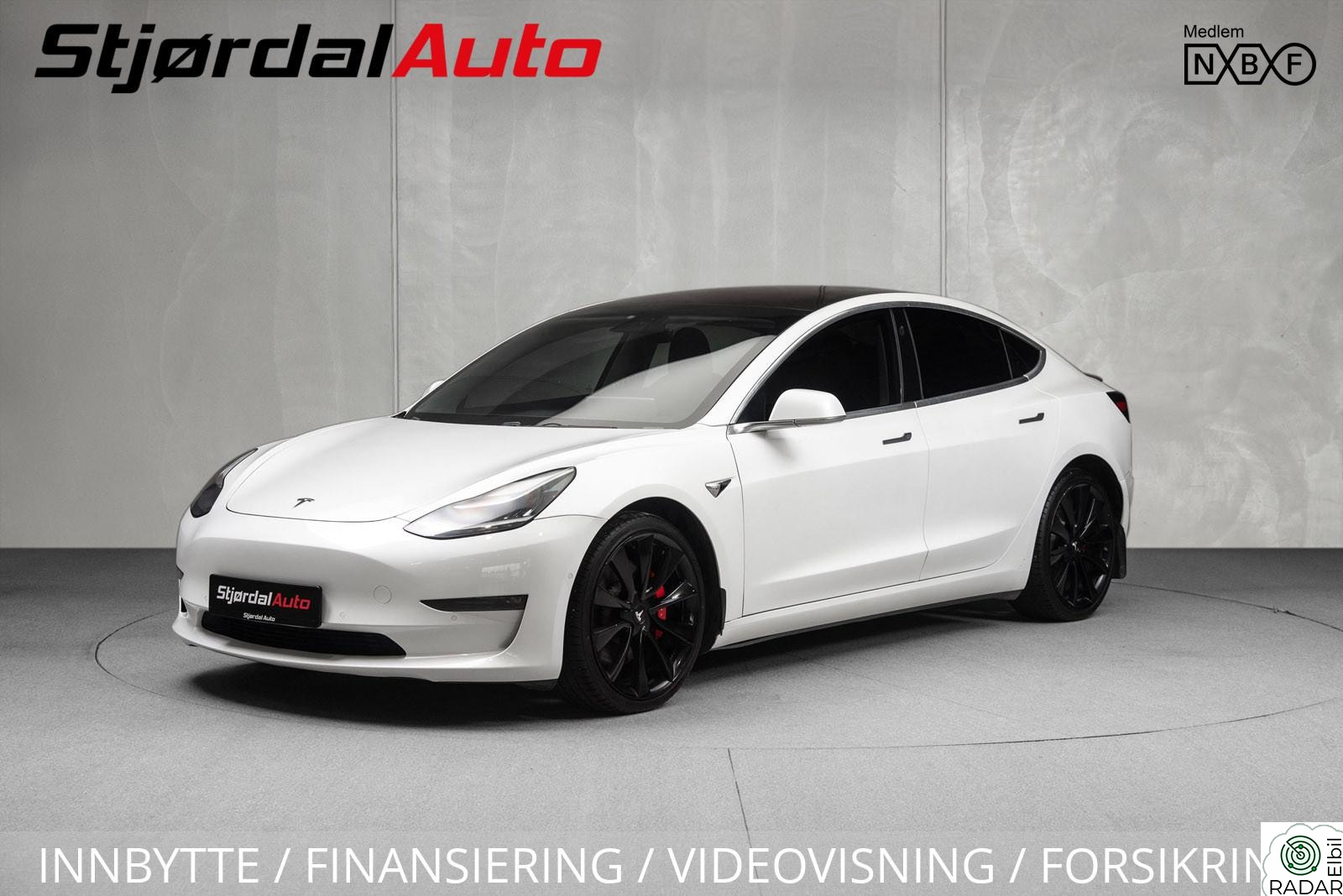 TESLA Model 3 AWD Performance NYE DEKK/BREMSER/SERVICE 530KM/++