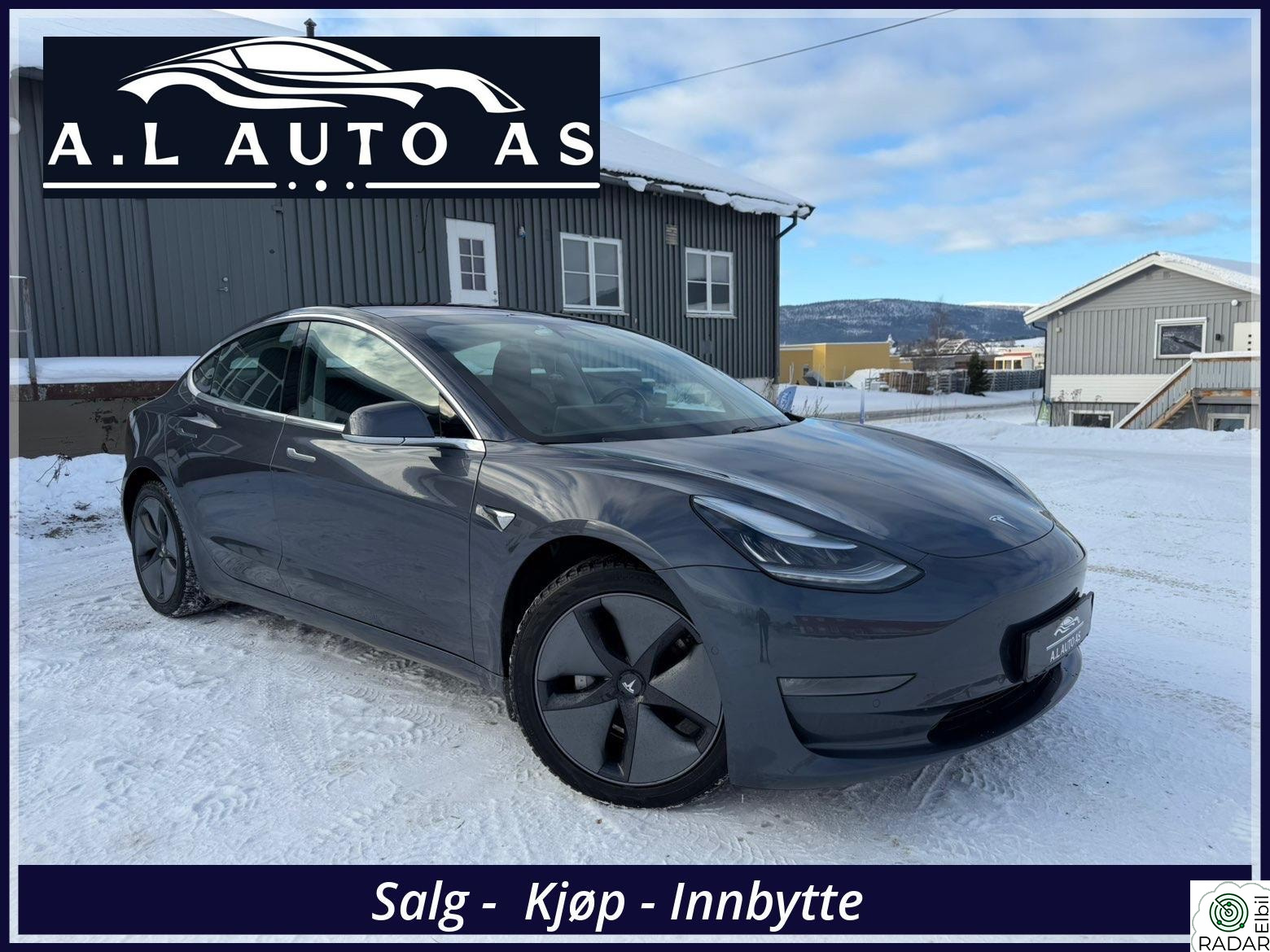 TESLA Model 3 Long Range AWD Panorama Ryggkamera LAV KM Ny Sommerdekk
