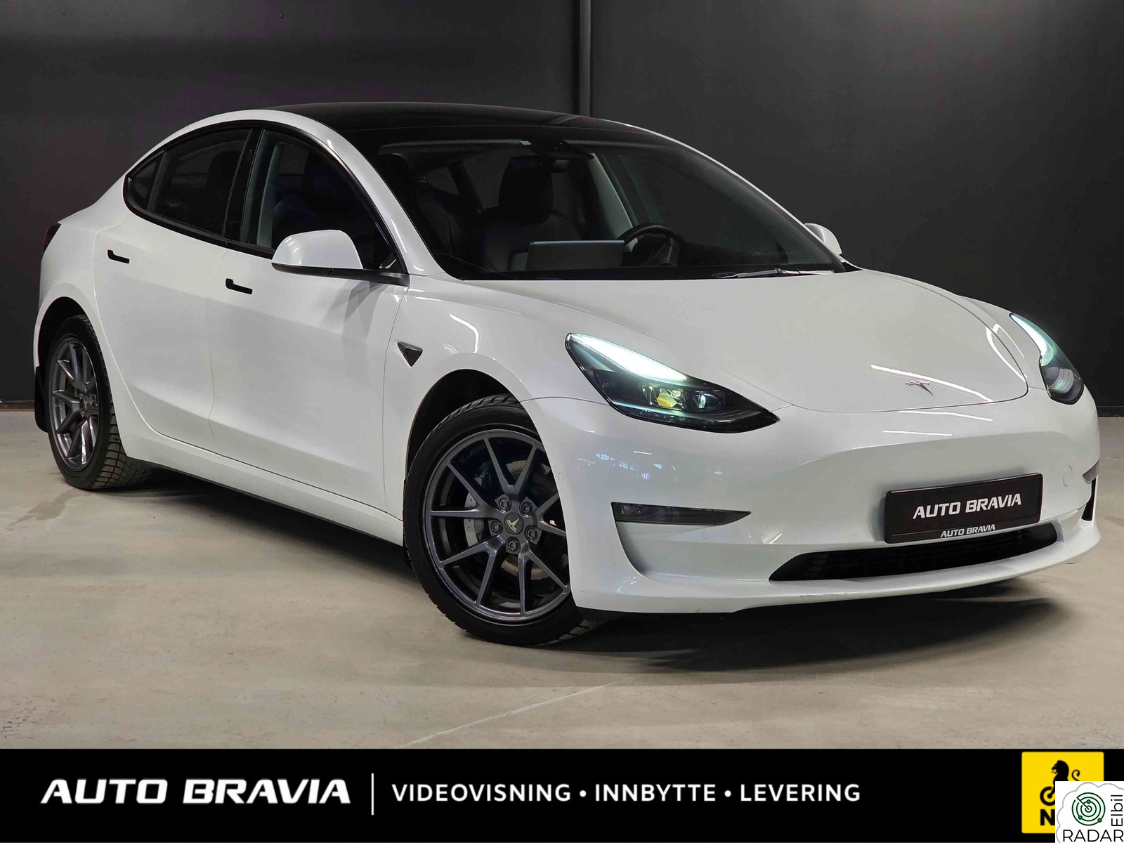 TESLA Model 3 LONG RANGE/AWD/580KM/VARMEPUMPE/ACC/AP/KROK/NAF TEST++