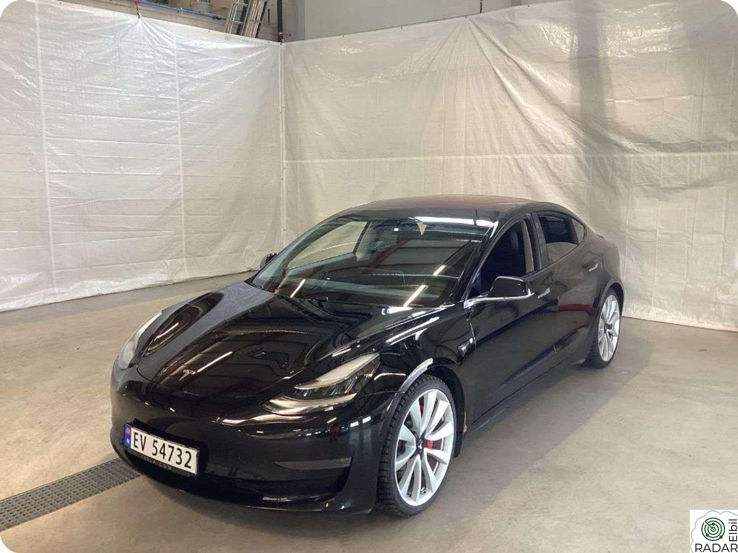 TESLA Model 3 PERFORMANCE AWD 530 WLTP EU MARS 27 NYE BREMSER