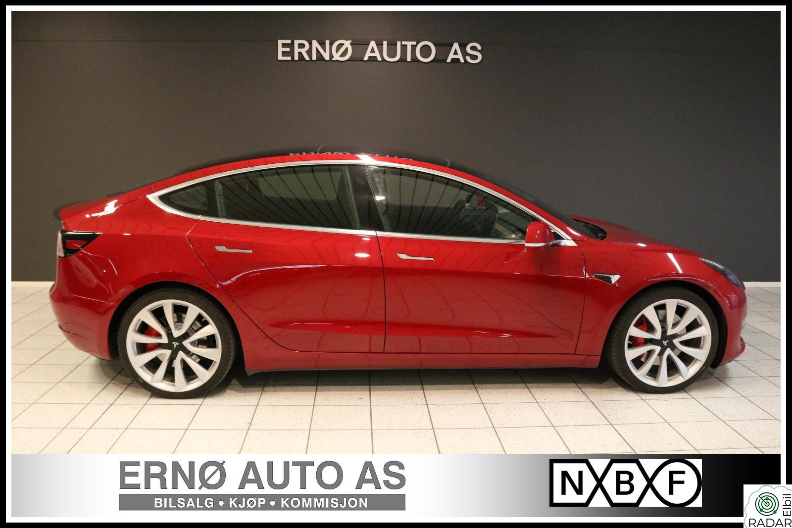 TESLA Model 3 PERFORMANCE AWD / NORSK / SKINN / PANO TAK / R KAMERA