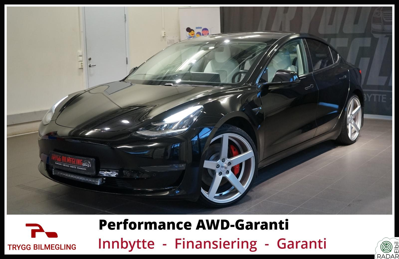 TESLA Model 3 PERFORMANCE AWD UTGAVE*SE DETALJER*SE FARGE KOMBINASJON