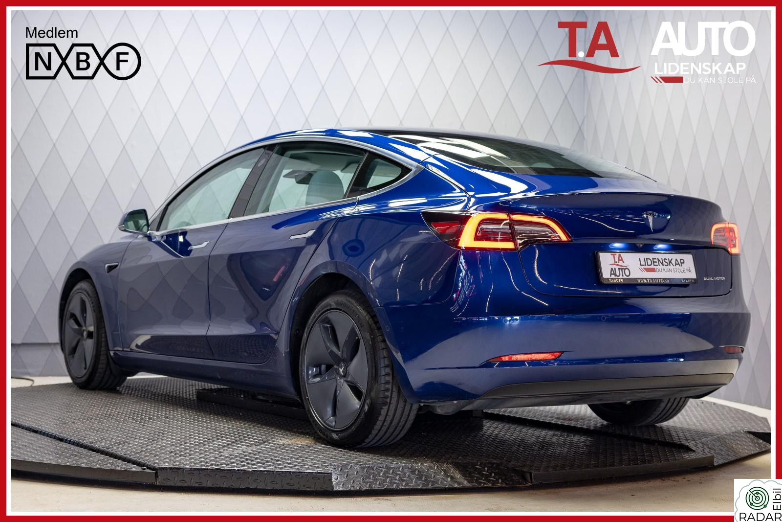 TESLA Model 3 LONG RANGE DUAL MOTOR 560KM NORSK LAV KM +++