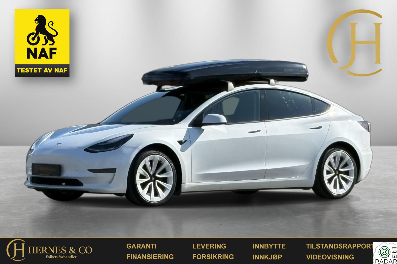 TESLA Model 3 AWD/LongRange/AP/Hengerfeste/Varmepumpe/Facelift/S+V++