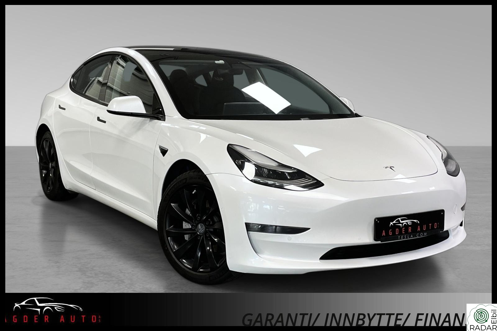 TESLA Model 3 LR AWD 1eier LAV KM /Skinn/Pano/ACC/Netflix/Kamera/S+V