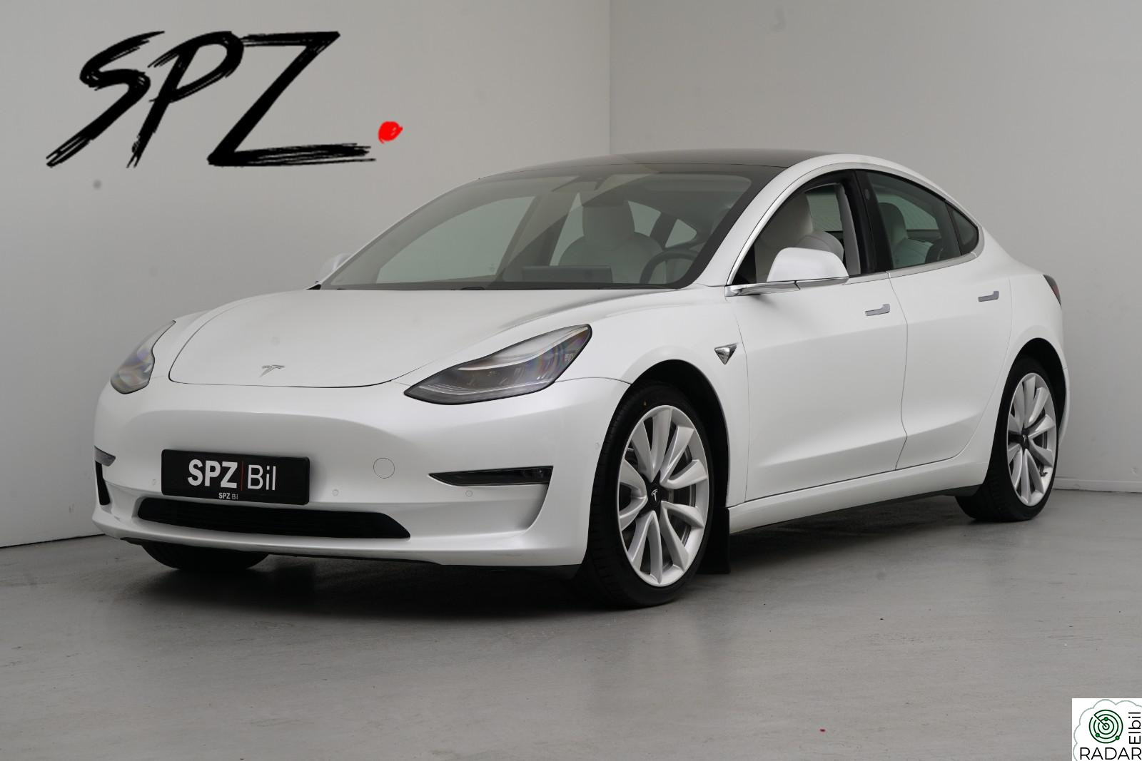 TESLA Model 3 4X4 LR PANO HVITT SKINN PREMIUM LYD NAVI 24MND GARANTI