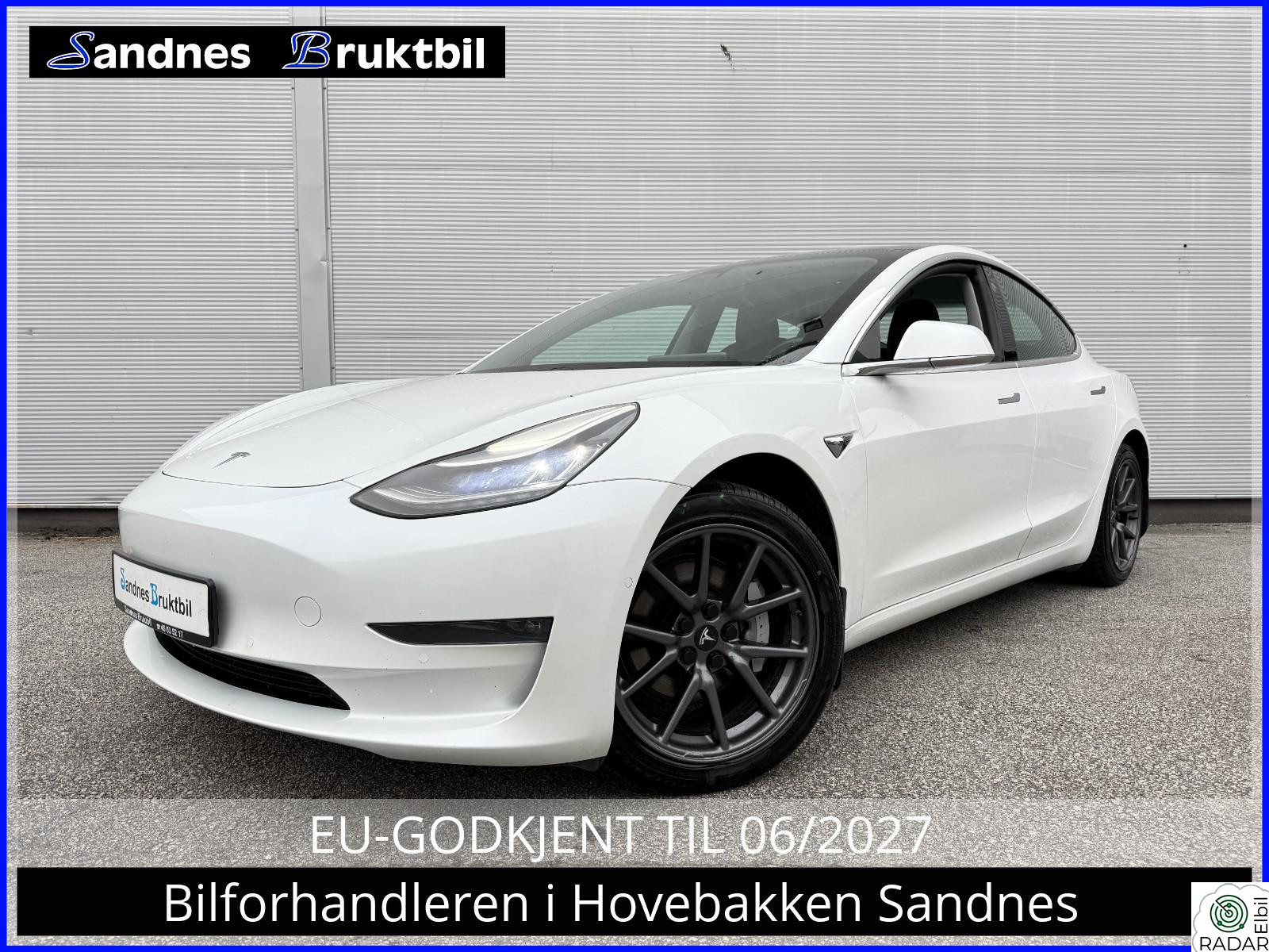 TESLA Model 3 LR AWD KROK,LED,PANO,KAMERA,AUTOPILOT,VARME SETER,DAB+