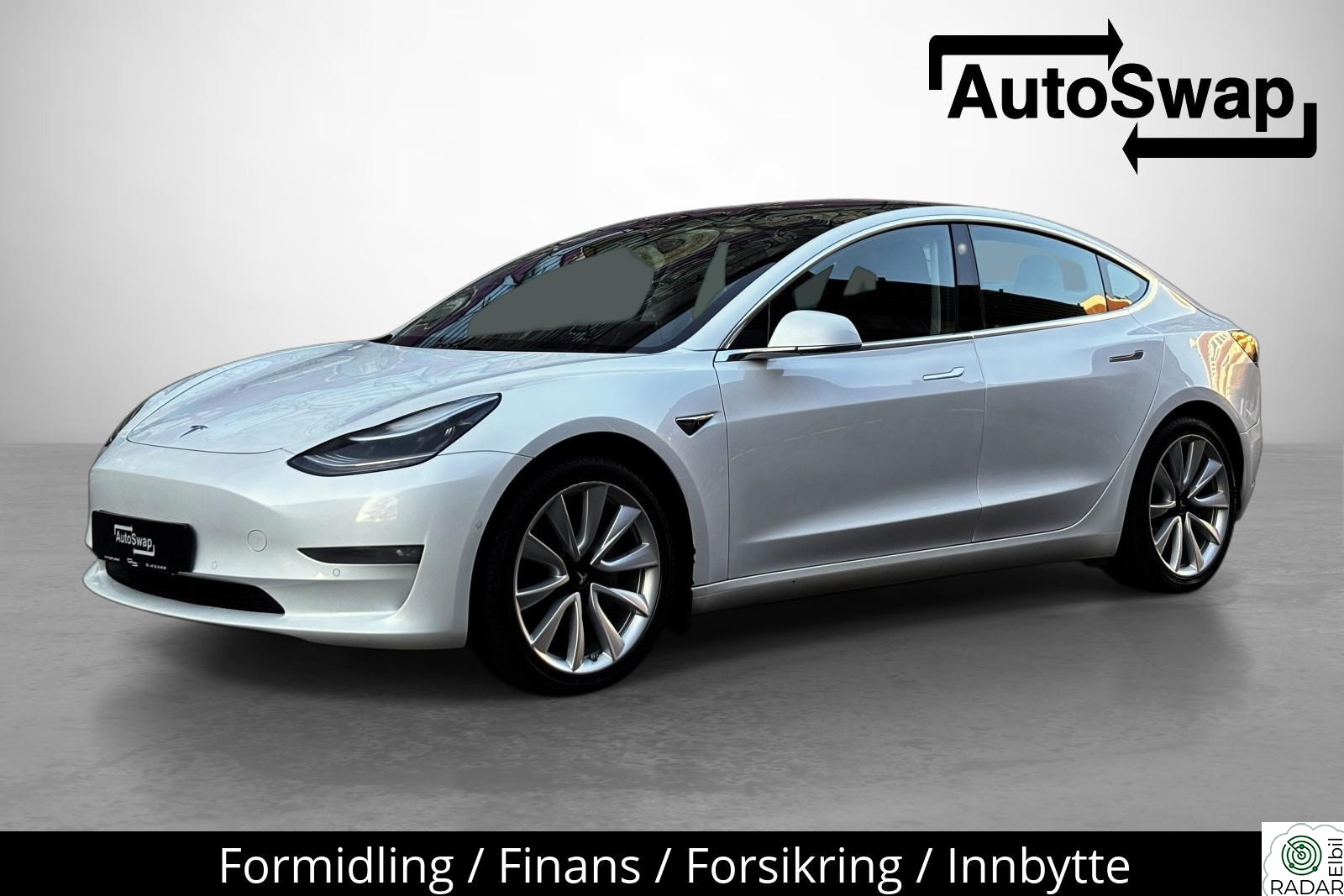 TESLA Model 3 Long Range AWD/560km/Krok/SortSkinn/Pano/EU2028/19+19