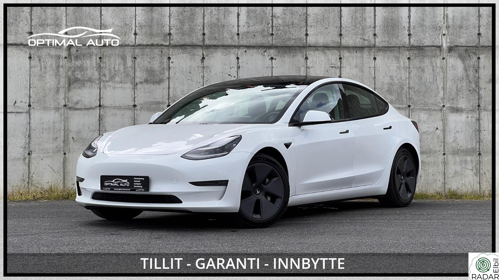 TESLA Model 3 AWD Long Range 580 Km/Skinn/AP/Premium/Varmepumpe/