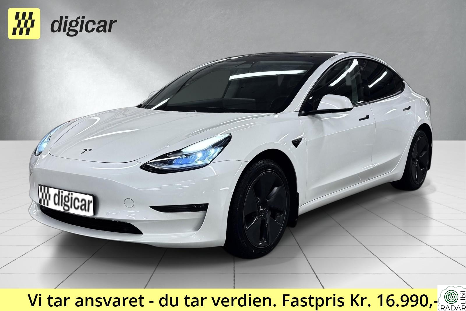 TESLA Model 3 Long Range Autopilot / Krok / Svart Premium Interiør ++