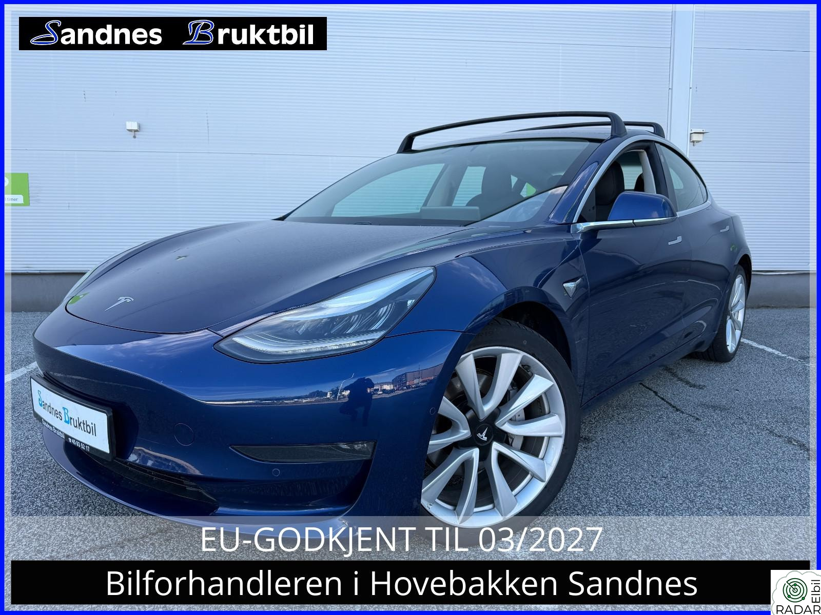 TESLA Model 3 LONG RANGE 19",SKINN,ACC,PANO,NAVI,TLF,DAB+,LED,NETFLIX
