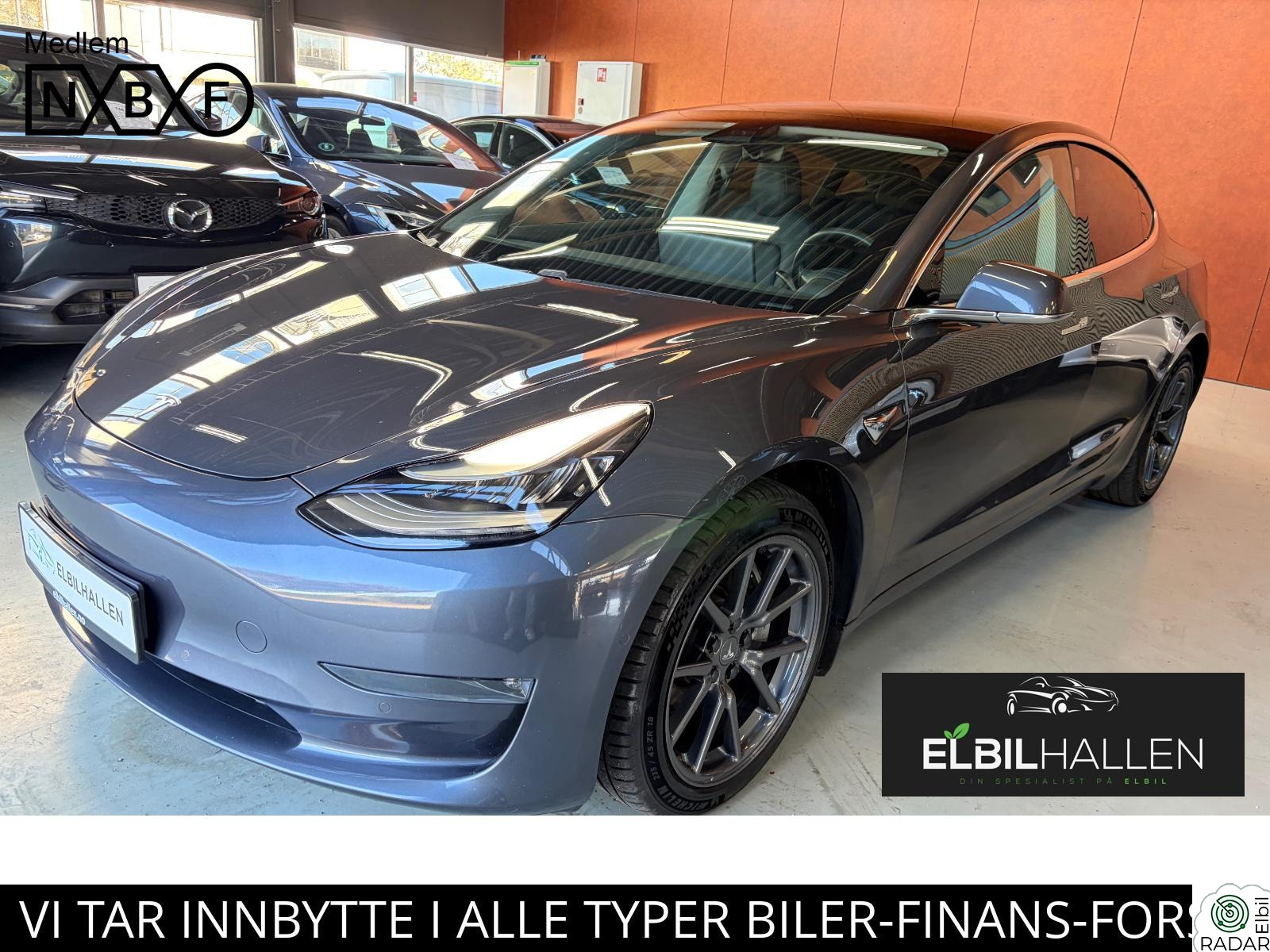 TESLA Model 3 LONG RANGE AWD/AUTOPILOT/PREMIUM/NETFLIX/NY EU UTFØRES