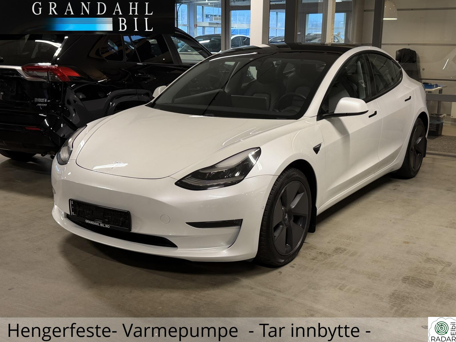 TESLA Model 3 LR - 4WD - Varmepumpe - Skinn - Hengerfeste