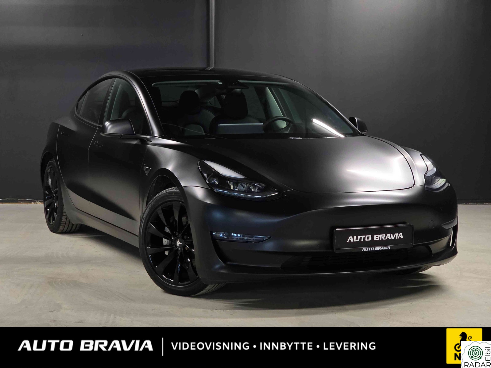 TESLA Model 3 LONG RANGE/AWD/614KM/VARMERPUMPE/RATTVARME/MATRIX/NAF+