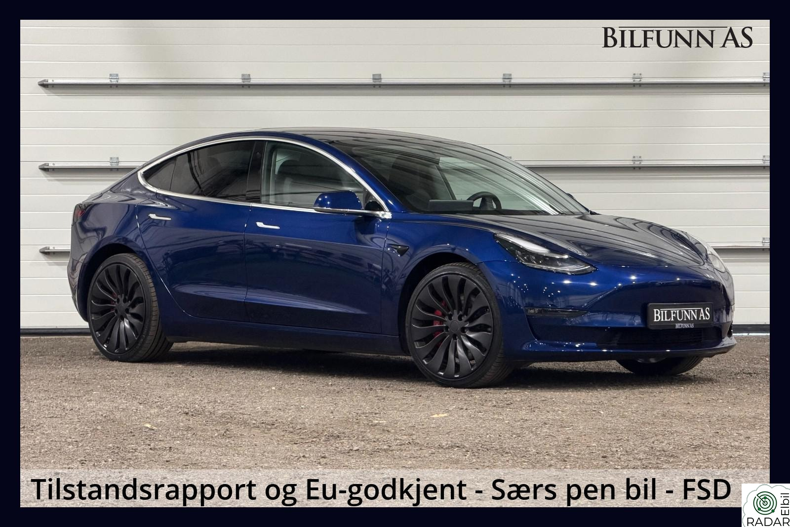 TESLA Model 3 LR Performance 4x4, Ny lakk 2026, FSD, Særs pen