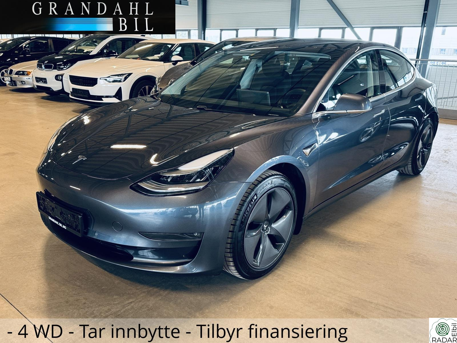 TESLA Model 3 LONG RANGE- 4 WD - Hengerfeste - Tar innbytte