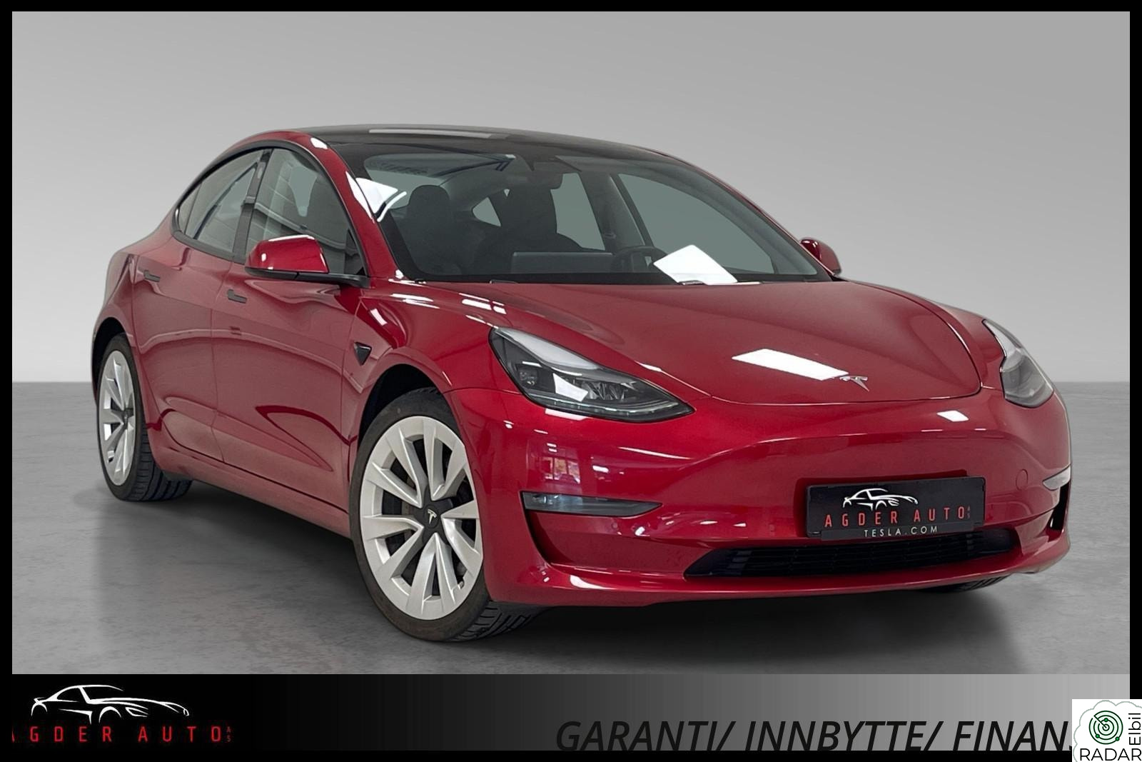TESLA Model 3 LongRange AWD/Pano/Skinn/Hengerfeste/ACC/Kam/Prem/19+18