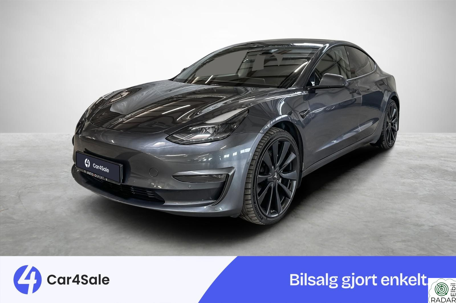 TESLA Model 3 LR AWD 580km / Garanti / Krok / EAP / Varme i ratt/ 20"