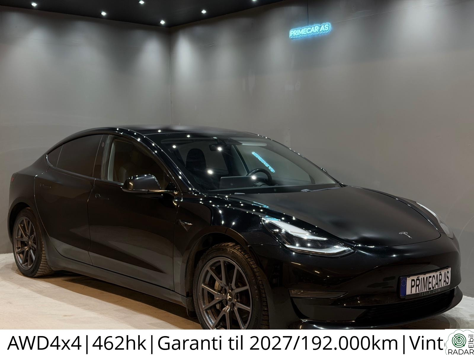 TESLA Model 3 LR 560 km/4x4/NybilGaranti/Vinterpakke/Pano/Vedlikehold