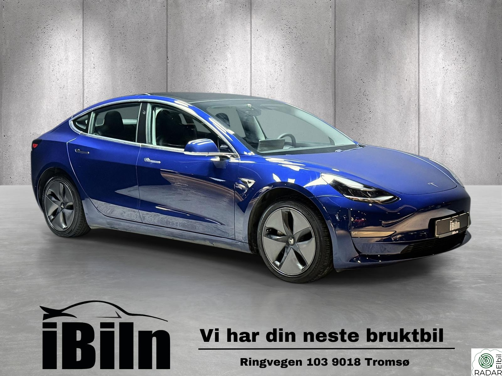 TESLA Model 3 FSD autopilot, Nye dekk S+V, Krok, Kamera, Sort skinn++