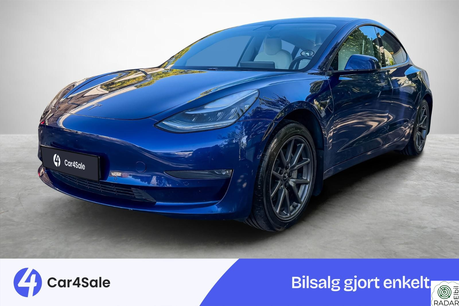 TESLA Model 3 Long Range AWD 560km/ Blå og Hvit / PPF / Premium / S+V