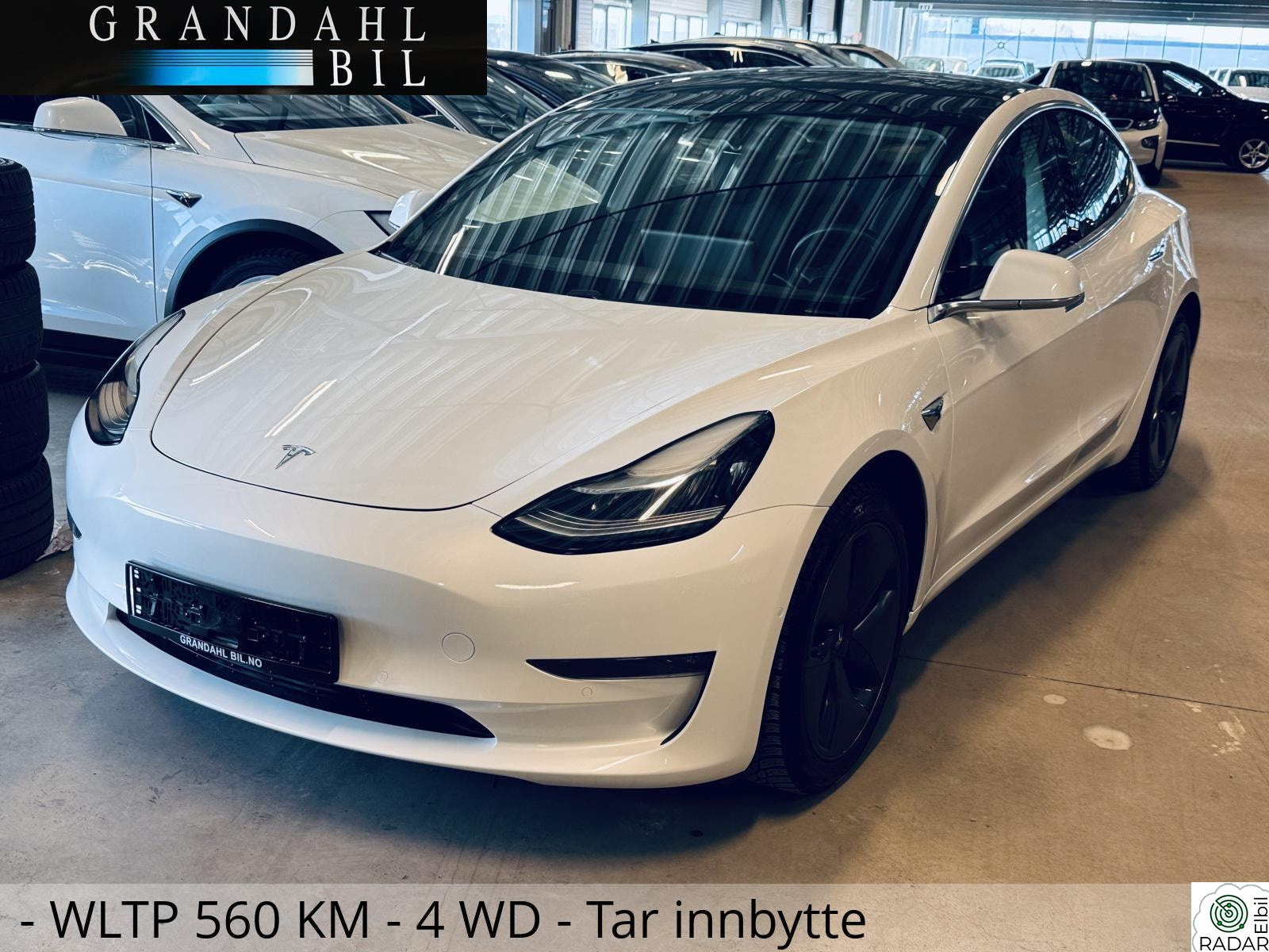 TESLA Model 3 LR - 4 WD - Autopilot - Hengerfeste - Tar innbytte