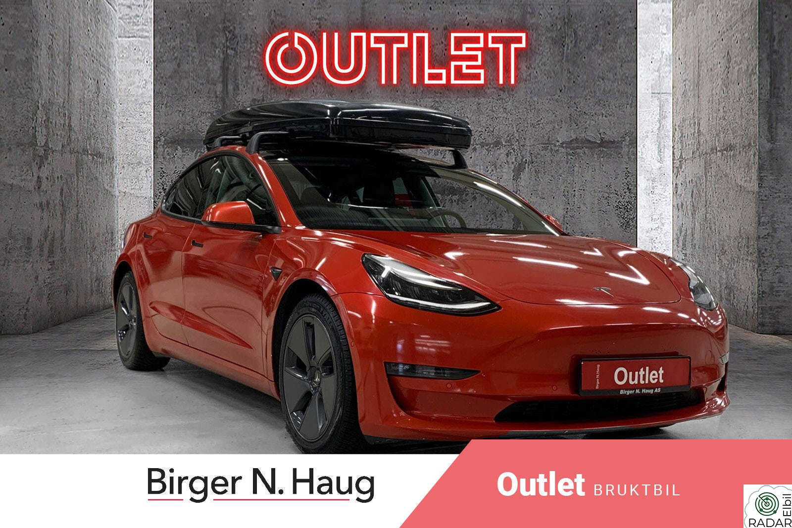 TESLA Model 3 Long Range AWD Outlet Long Range Varmepumpe App Foliert