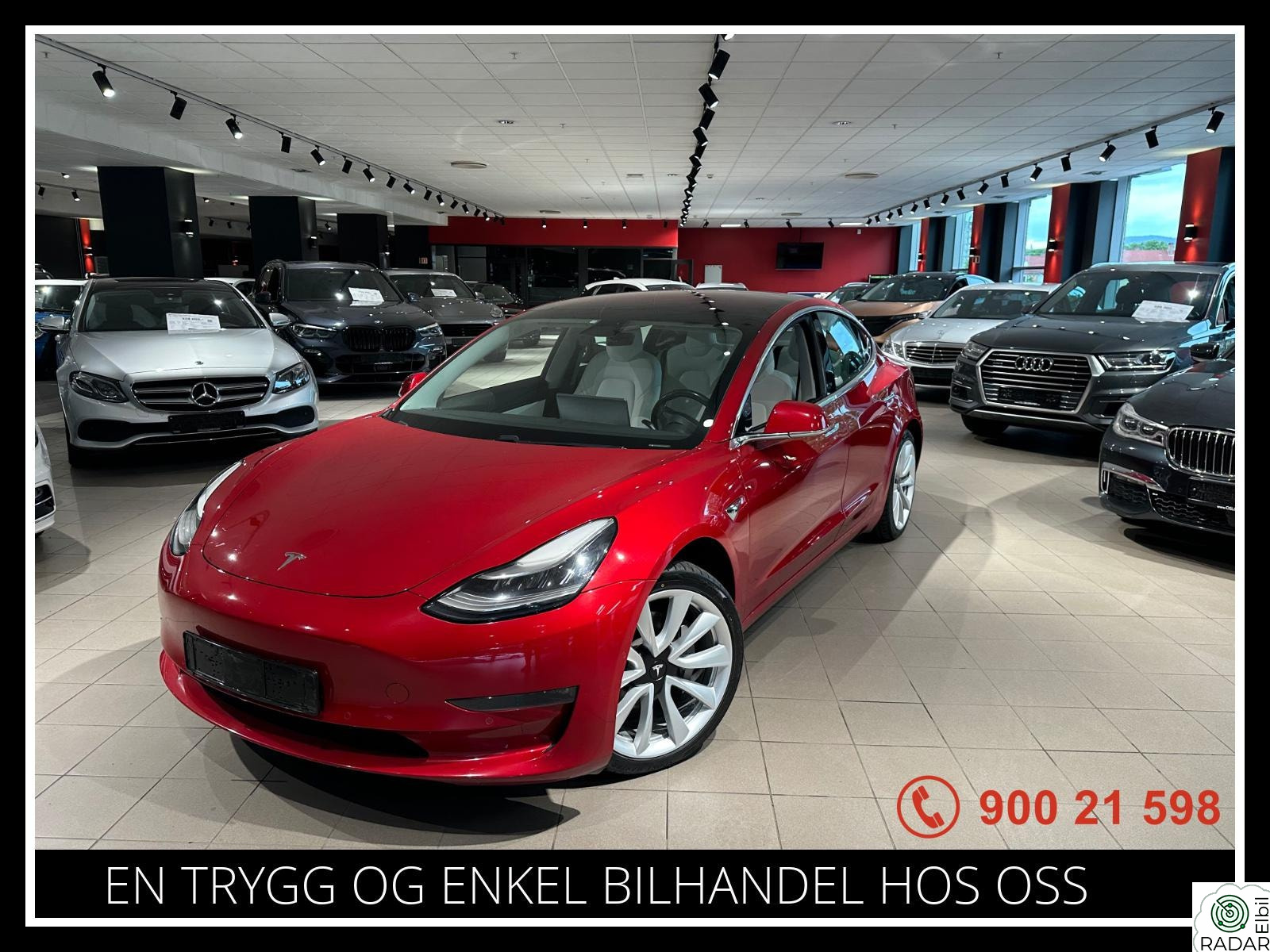 TESLA Model 3 LONG RANGE AWD/NORSK/AP 2.5/PANO/SKINN/PREMIUM