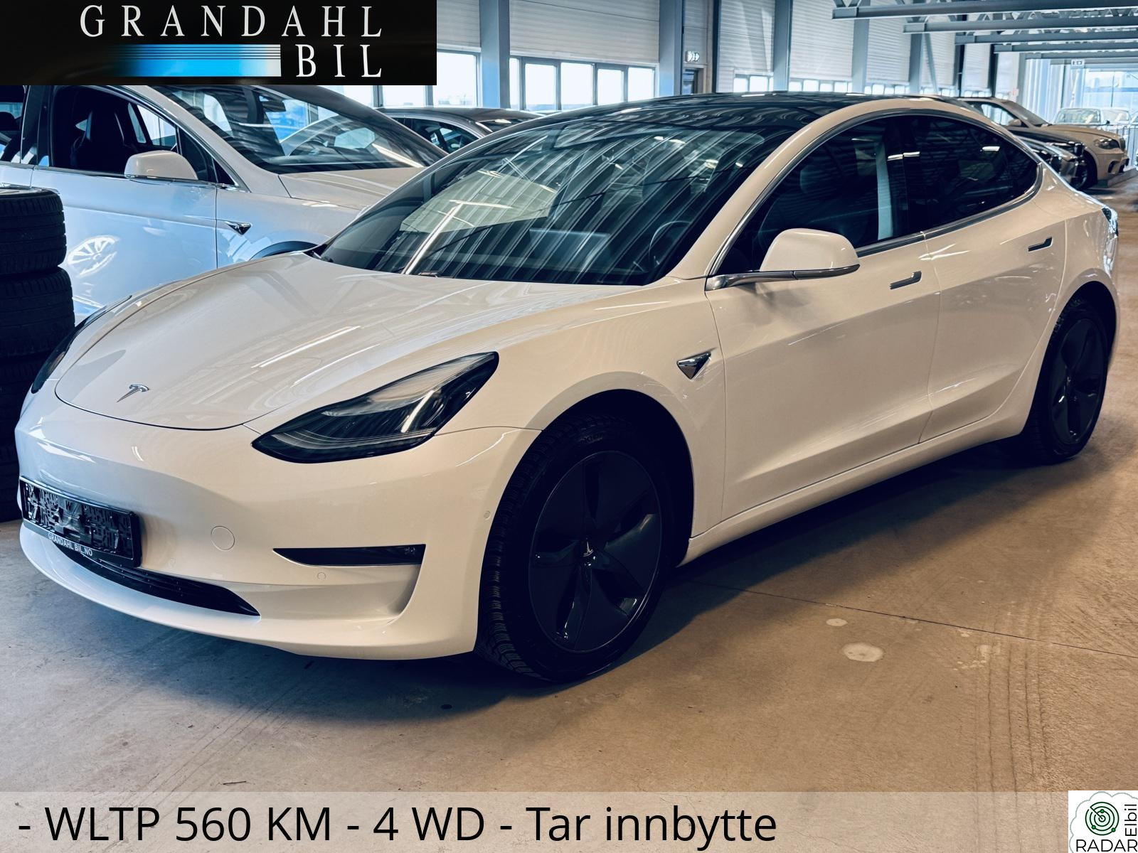 TESLA Model 3 LR - 4 WD - Autopilot - Hengerfeste - Tar innbytte