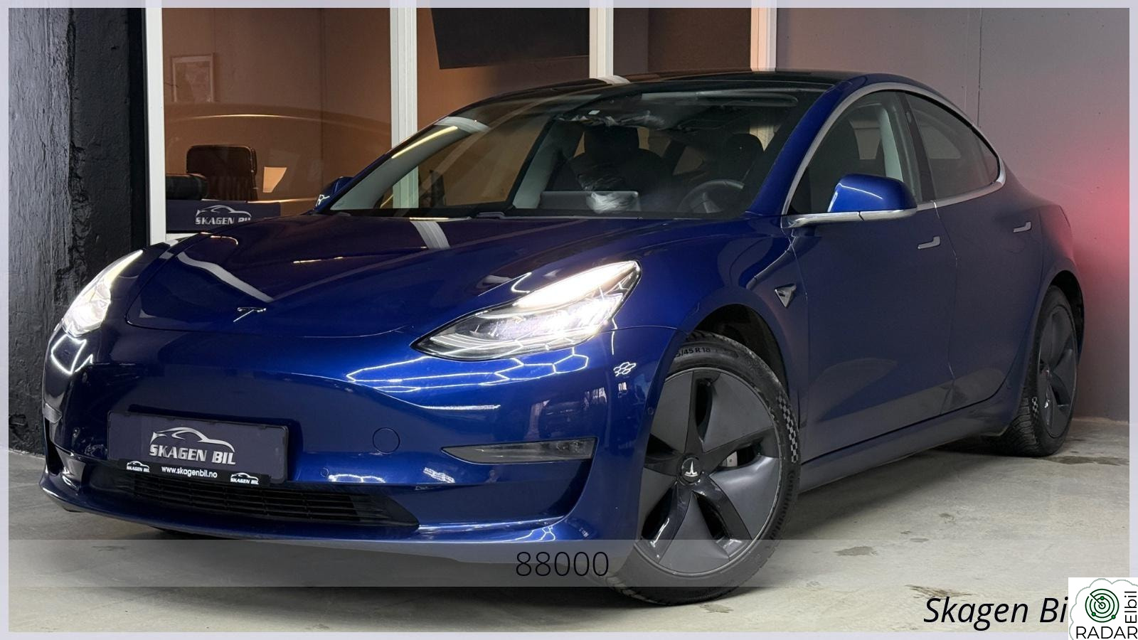 TESLA Model 3 Longe Range AWD Tilstandsrapport Autopilot Krok