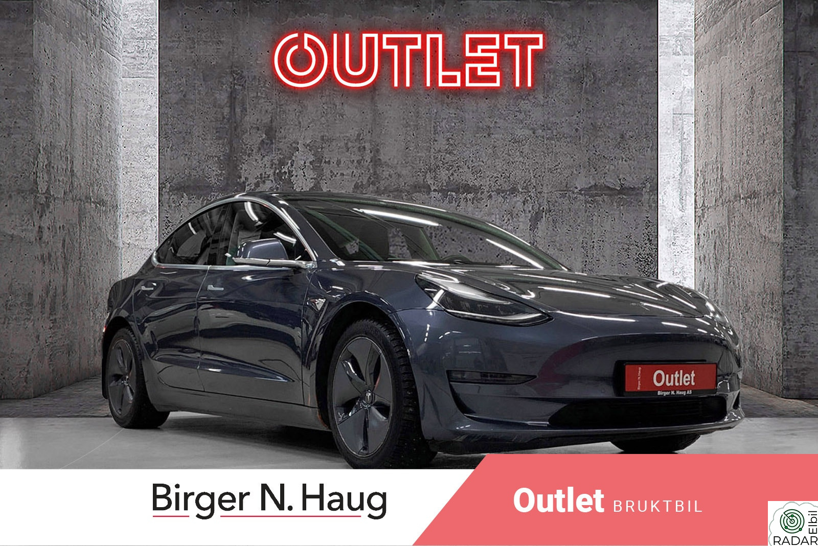 TESLA Model 3 Long Range AWD /OUTLET/TILHENGERFESTE/APP/PANO/