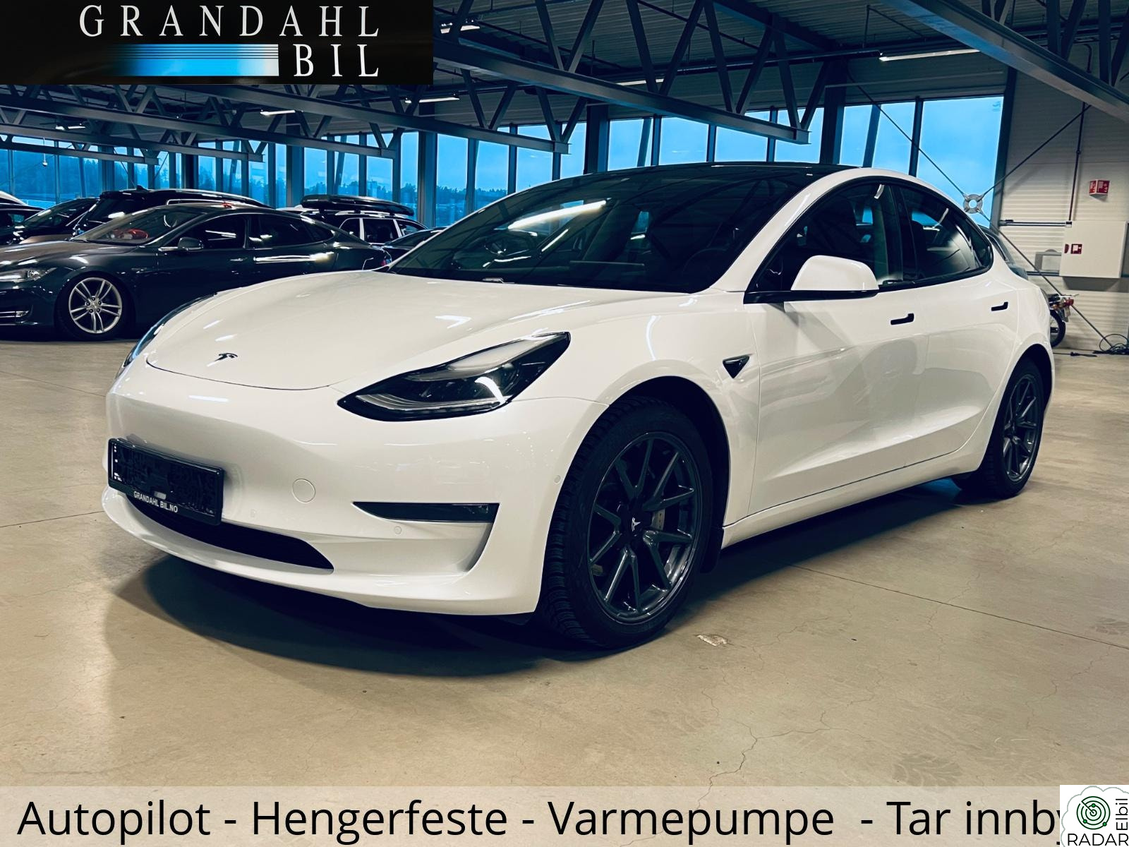 TESLA Model 3 LR - 4WD - Varmepumpe - Hengerfeste - Tar innbytte