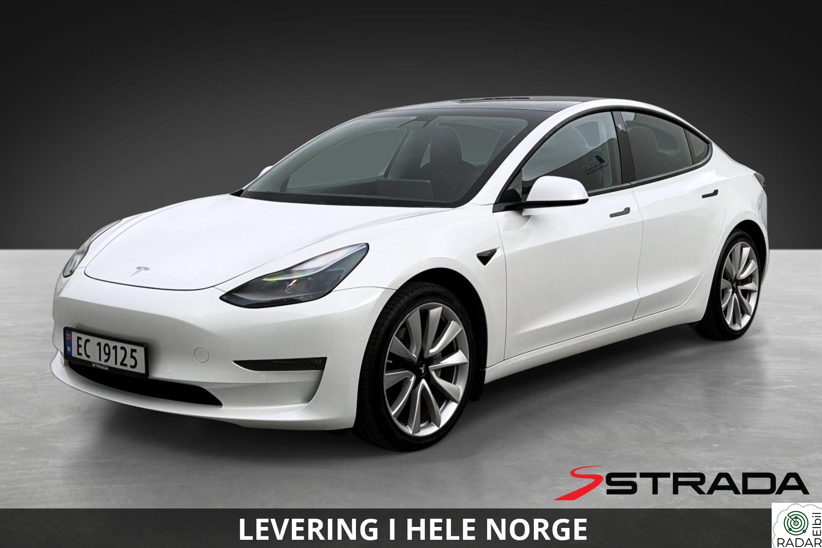 TESLA Model 3 LONG RANGE/AWD/AP/VARMEPUMPE/HENGERFESTE/PREMIUM
