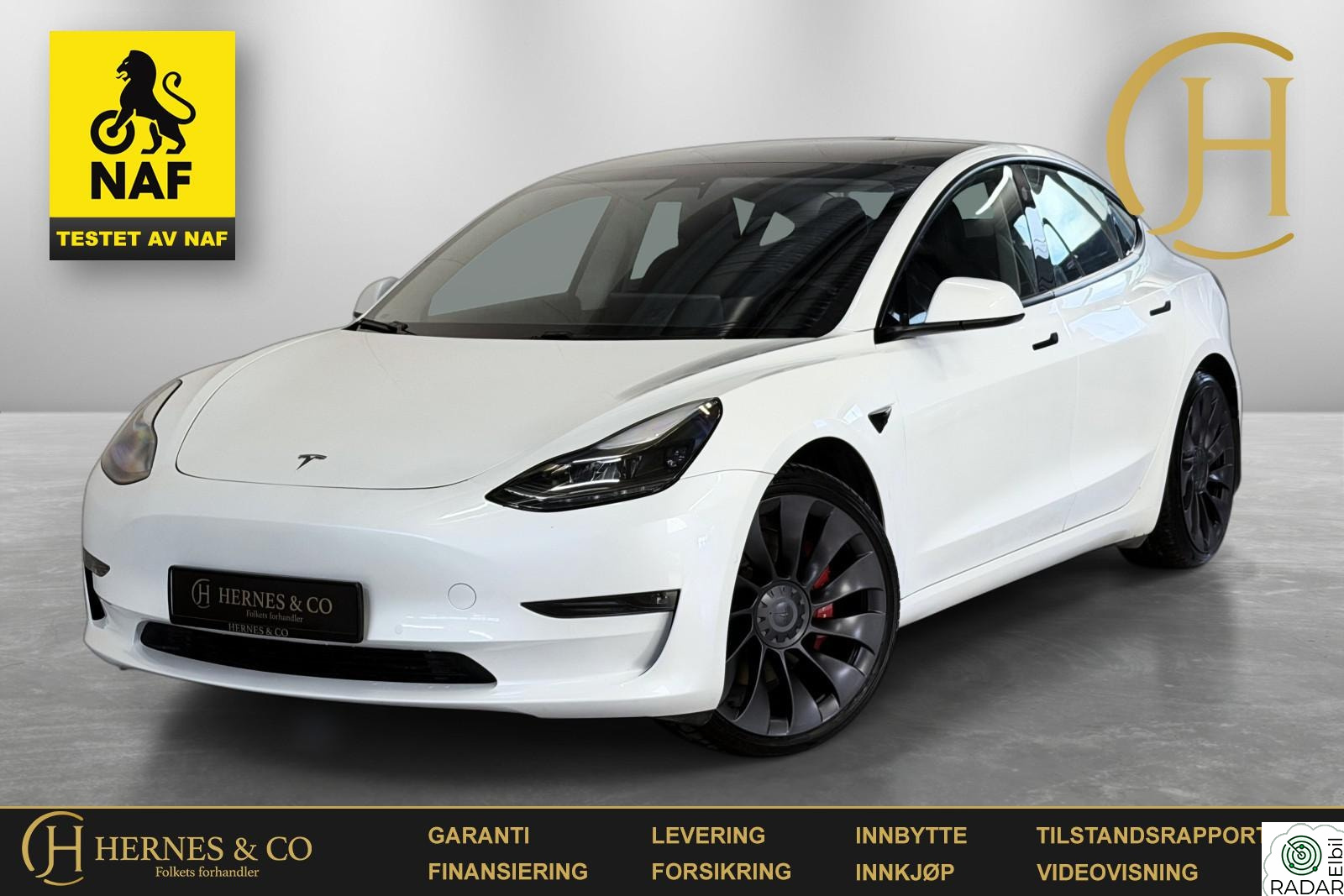 TESLA Model 3 AWD/Performance/Facelift/Autopilot/Varmepumpe/S+V