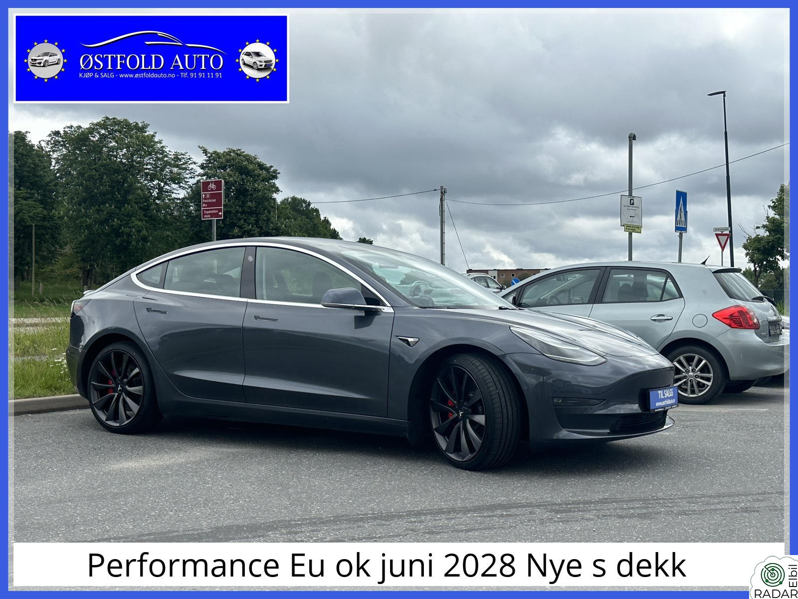 TESLA Model 3 Performance Eu ok juni 2028 Nye s dekk