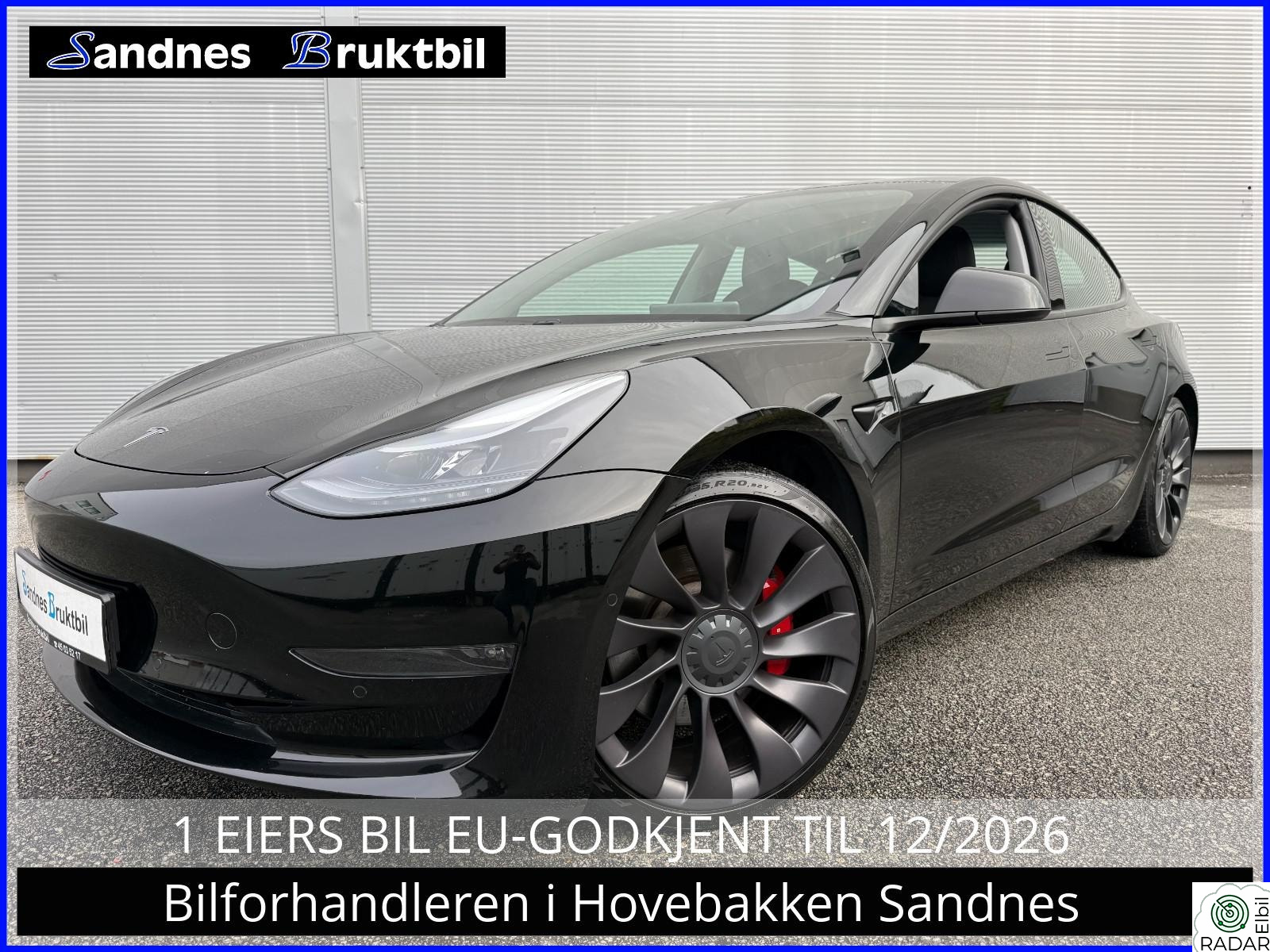 TESLA Model 3 PERFORMANCE 513HK AWD 513 HK,SKINN,PANO,ACC,TLF,NAVI