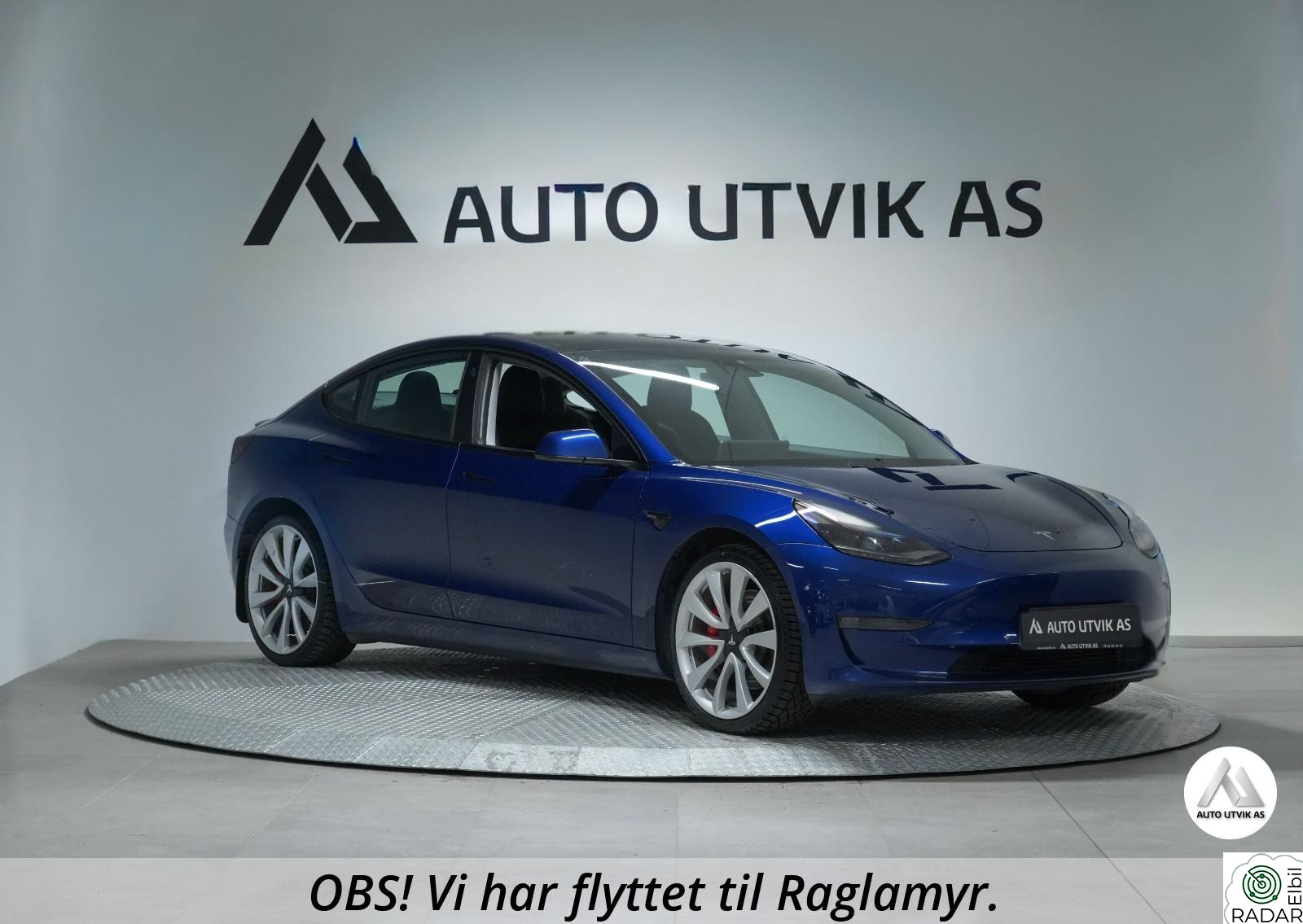 TESLA Model 3 PERFORMANCE/EN EIERS/SORT/AUTOPILOT/76kWh/567KM