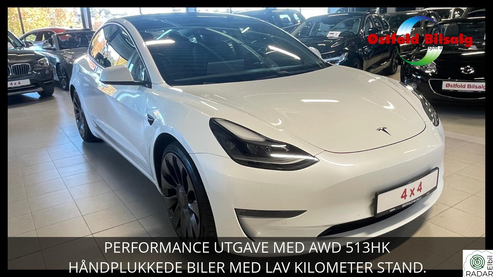 TESLA Model 3 PERFORMANCE AWD 513HK PREM.LYD AUTOPILOT PREMIUM PANO