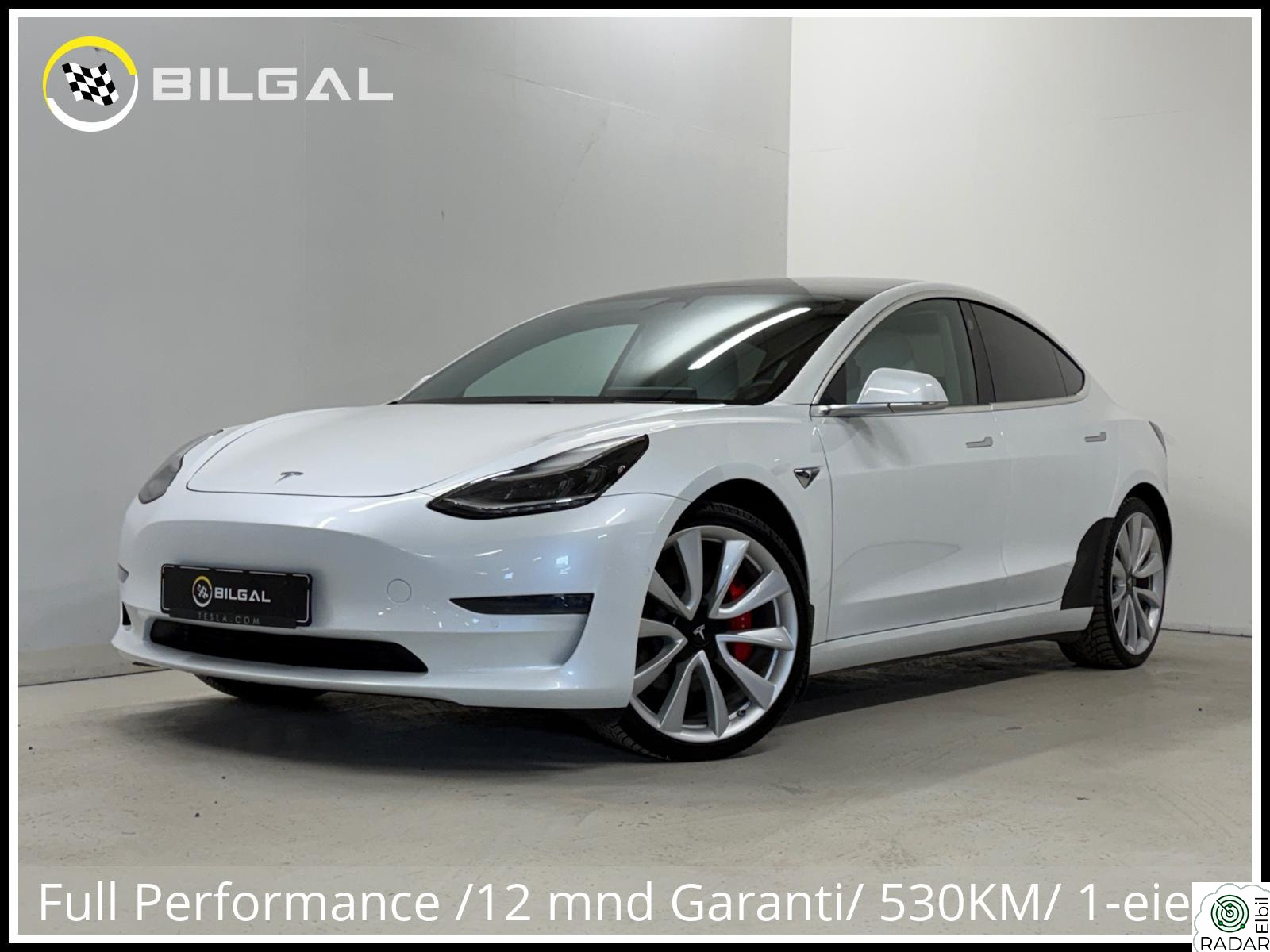 TESLA Model 3 Performance 513HK 4x4 Premium Skinn TrackMode HiFi 20"