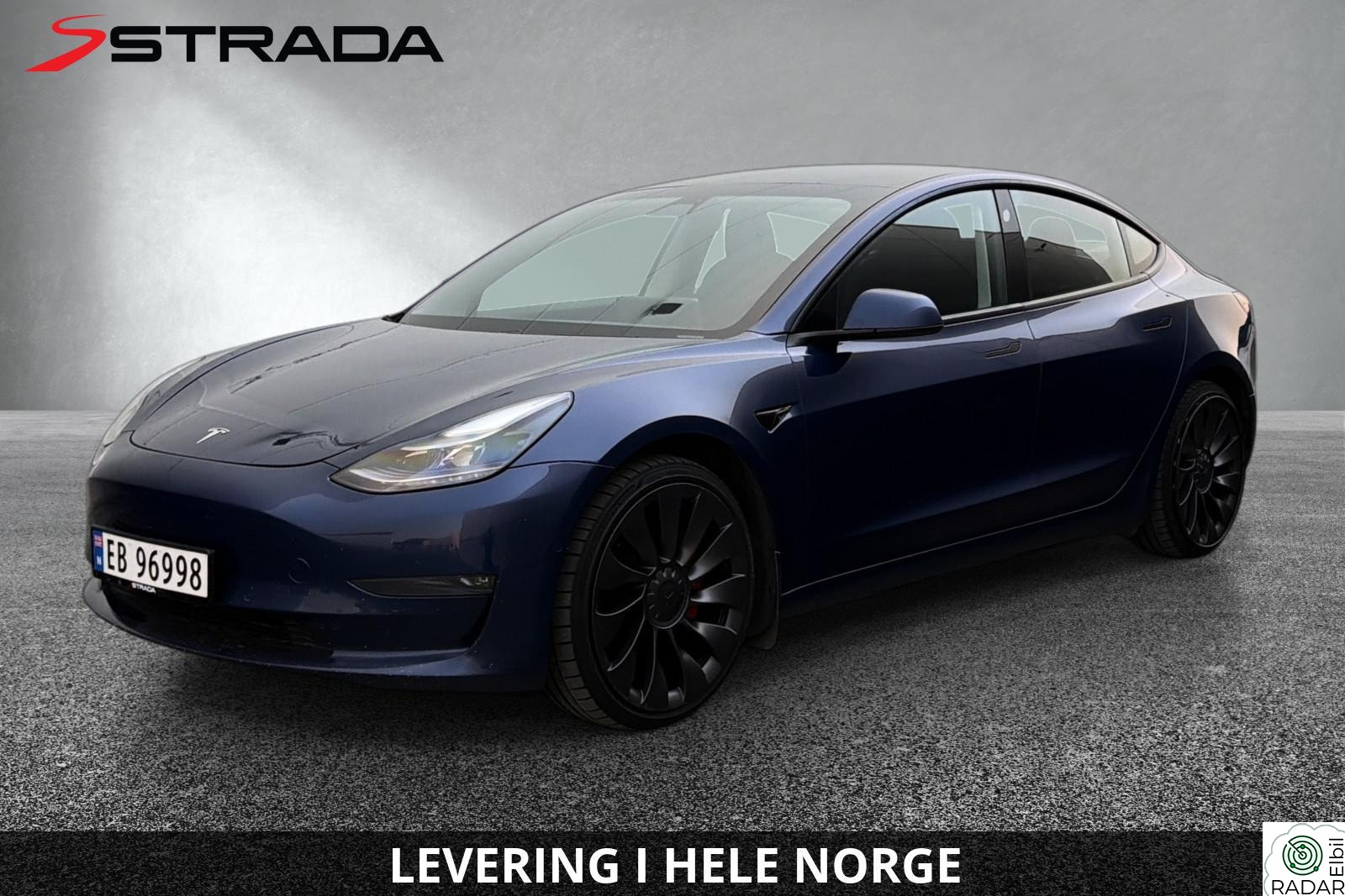TESLA Model 3 Performance/AWD/Premium/Autopilot/HIFI/Varmepumpe/567KM
