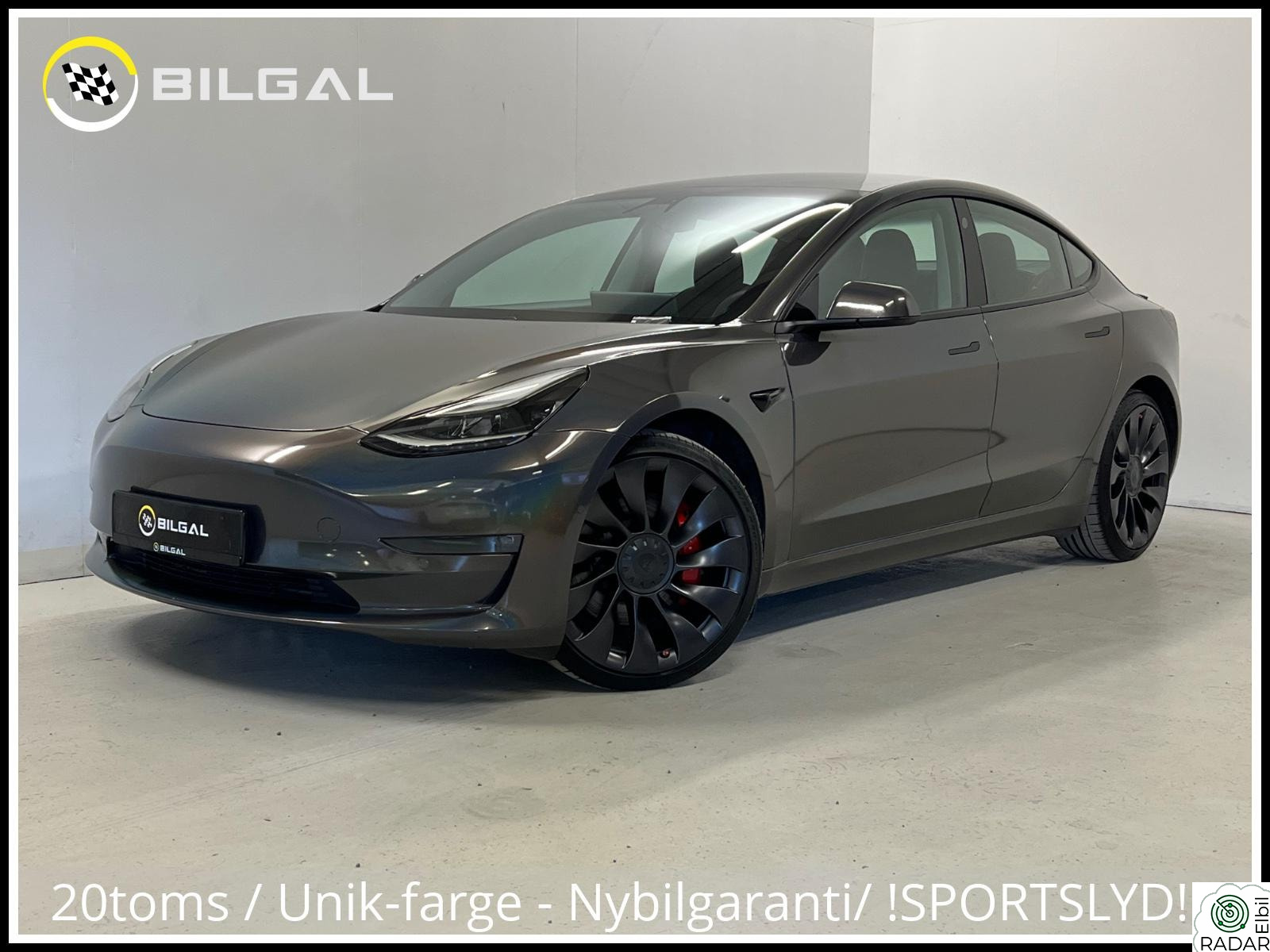 TESLA Model 3 Performance 4x4 513HK HelFoliert Premium HiFi SportsLyd