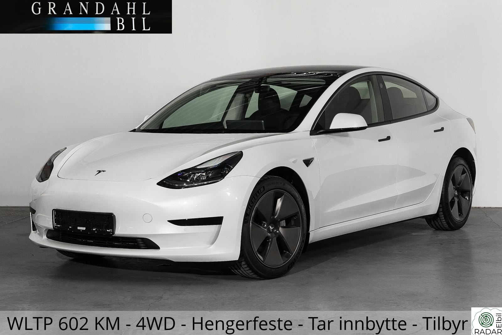 TESLA Model 3 LR - 4WD - AMD RYZEN - Hengerfeste - Tar innbytte