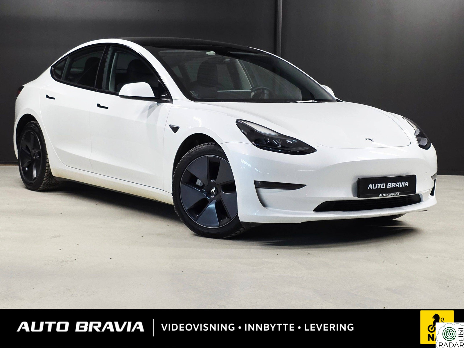 TESLA Model 3 LONG RANGE/DUAL MOTOR/614KM/AMD/RATTVARME/VARMEPUMPE/++