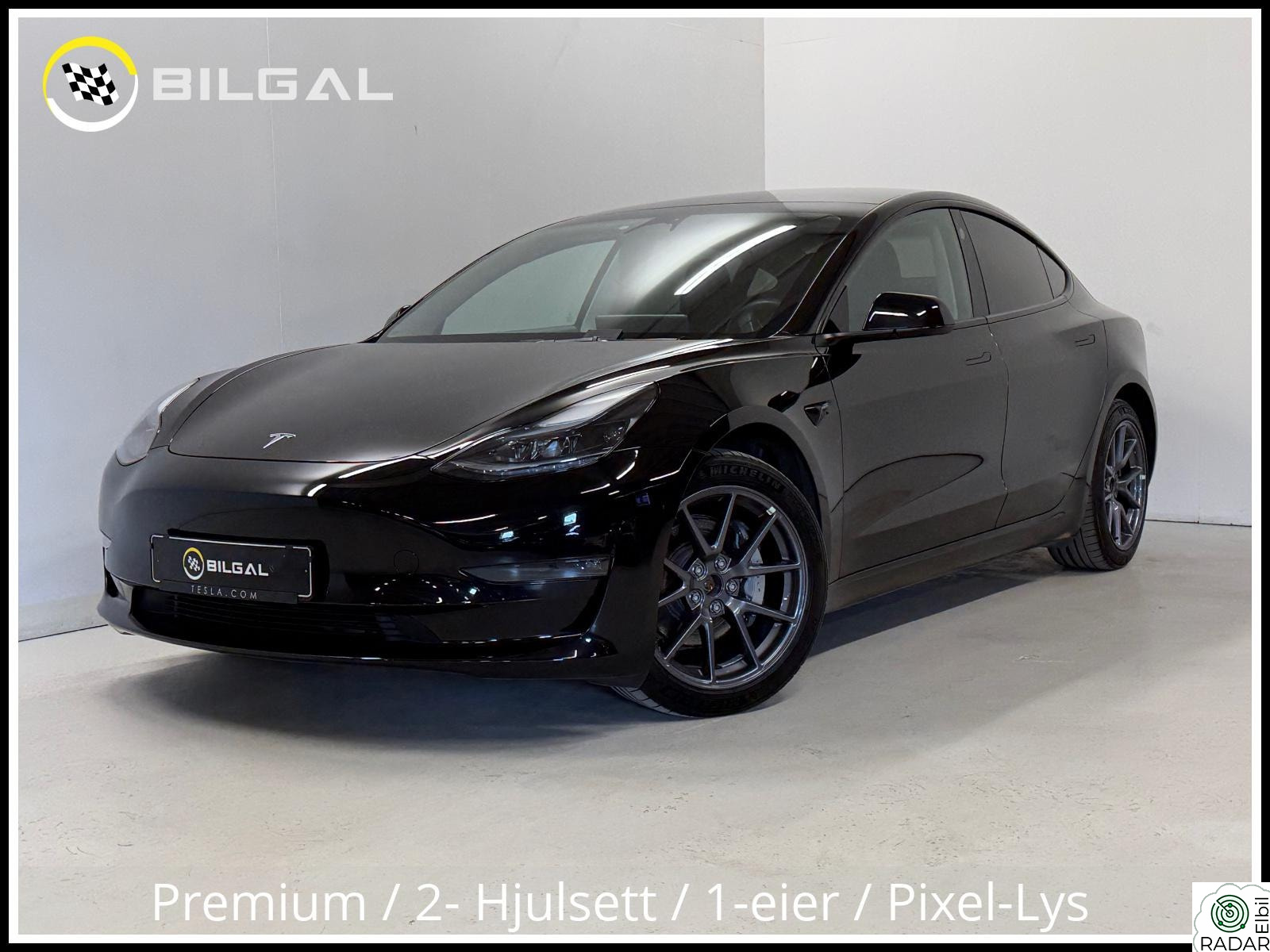 TESLA Model 3 LongRange 498HK 4x4 HelSort Skinn HiFi 602KM Rattvarme