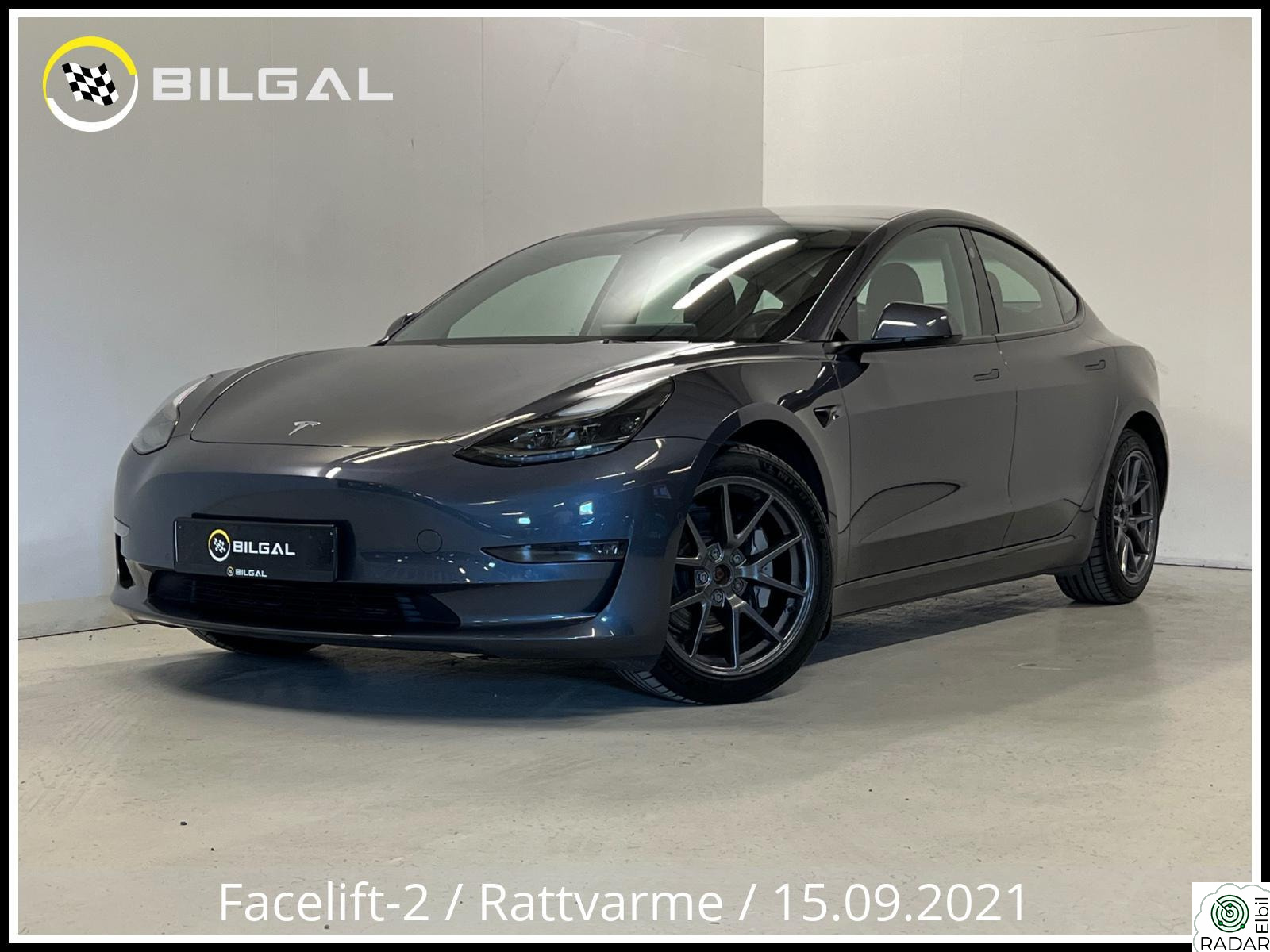 TESLA Model 3 LongRange 498HK 4x4 SortOptikk Skinn Premium HiFi 1eier